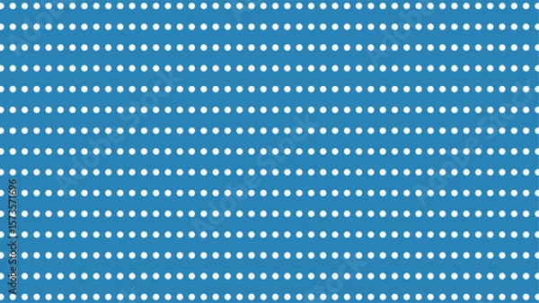 Fototapeta Classic blue background with white polka dots. Seamless vector pattern, perfect for various design projects.