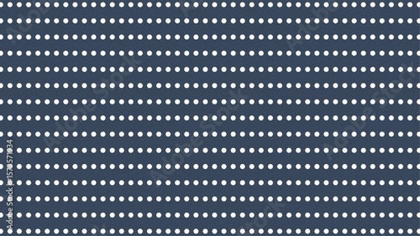Fototapeta Dark blue background with white polka dots. Seamless vector pattern, ideal for classic or nautical designs.