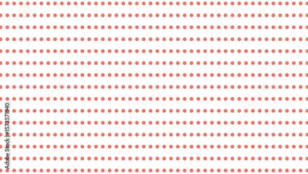 Fototapeta Cute red polka dot background vector. Sweet, seamless pattern for baby, nursery, textiles, and design projects.