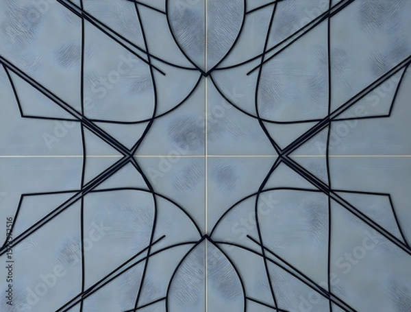 Fototapeta Intersecting Pathways: A Study in Geometric Abstraction