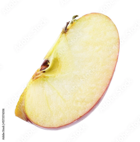 Fototapeta Piece of fresh apple isolated on white