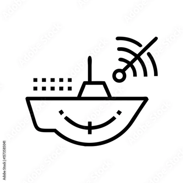 Fototapeta Submarine Sonar Detection Icon