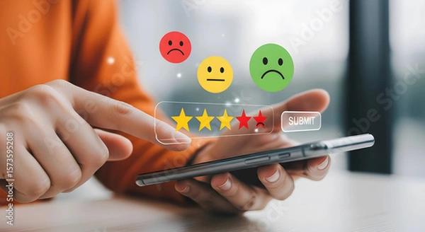 Obraz Customer Feedback Rating on Mobile
