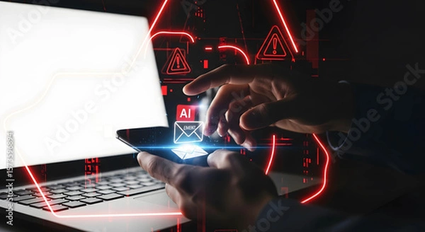 Obraz Smartphone Ai Element Cyber Attack