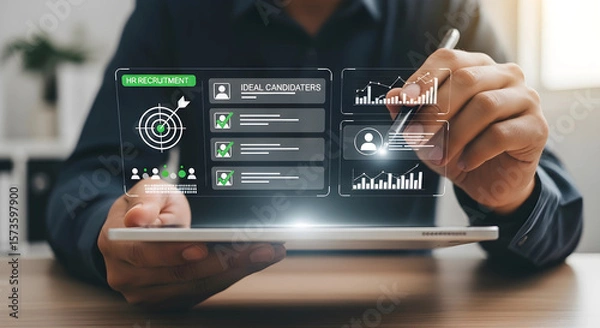 Obraz Recruitment Interface on Tablet