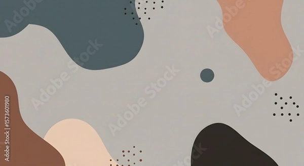 Fototapeta Abstract Organic Shapes and Patterns in Earthy Tones for Modern Background Design