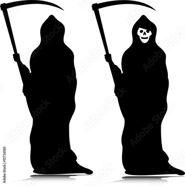 Obraz grim reaper vector silhouettes