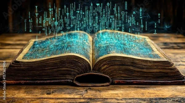 Fototapeta Ancient Book of Encoded Secrets: Unveiling Mystical Knowledge
