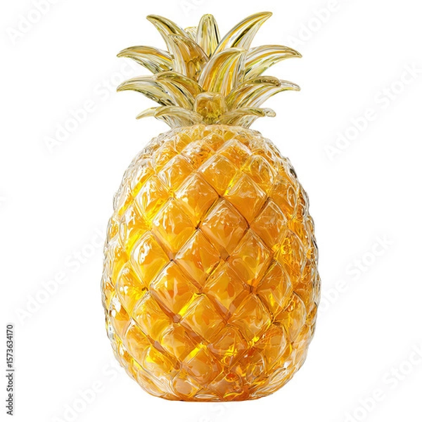 Obraz Imaginary clear pineapple fruit concept on transparent background


