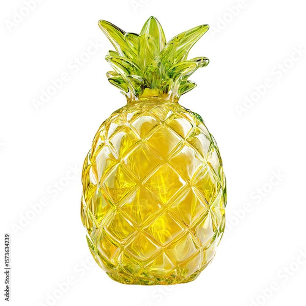Obraz Imaginary clear pineapple fruit concept on transparent background

