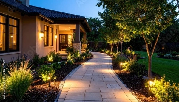 Obraz Evening home pathway