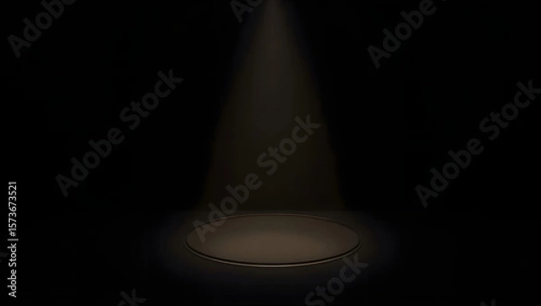 Obraz Elegant black background with soft spotlight