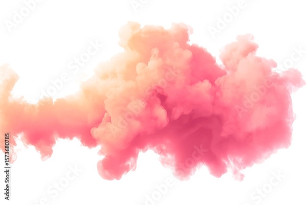 Fototapeta Pink smoke effect design element for graphic design projects and creative works one hundred characters