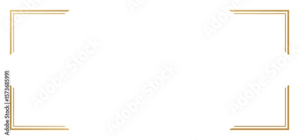 Obraz ゴールドのシンプルフレームセット