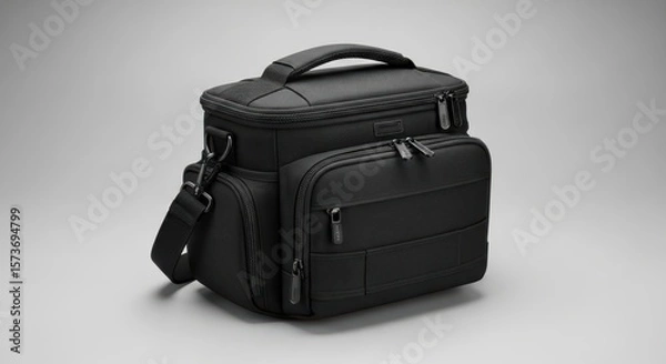 Fototapeta Stylish and Versatile Black Travel Bag Perfect for Gear Storage and Daily Use