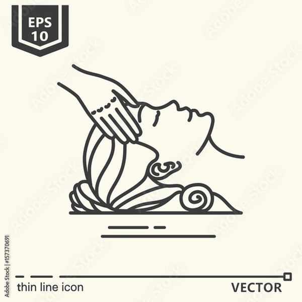 Obraz One icon - head massage