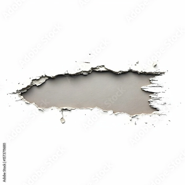 Obraz Damaged Wall Surface with Flaking White Paint