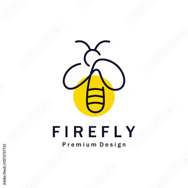 Obraz Minimalist Firefly Logo Design