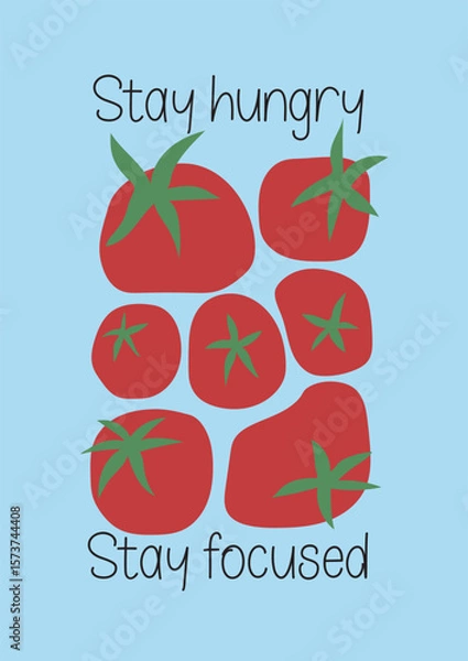 Obraz abstract art tomato elements illustration