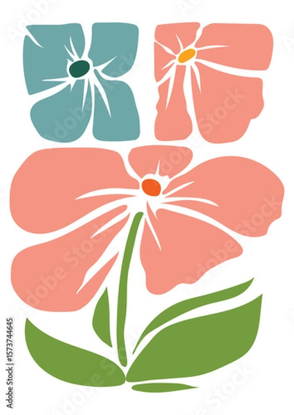 Obraz abstract art flower elements illustration