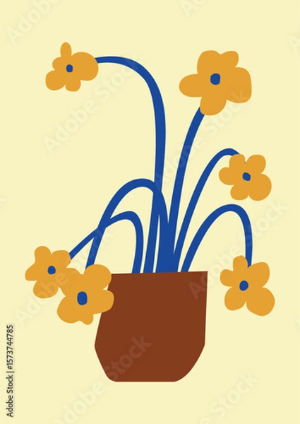 Obraz abstract art flower elements illustration