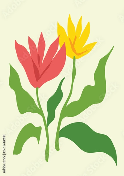 Obraz abstract art flower elements illustration