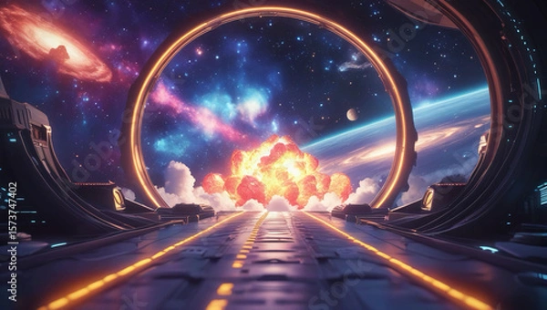 Fototapeta car driving in the night