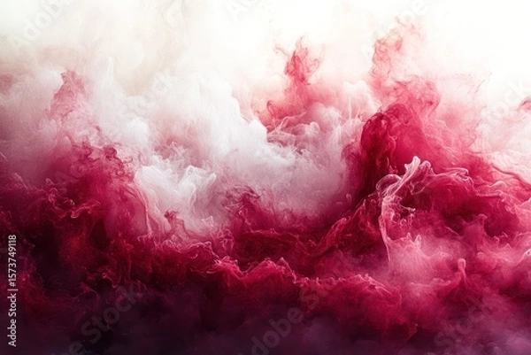 Fototapeta Surreal Red Vapor Waves in Motion Stream. Abstract Background