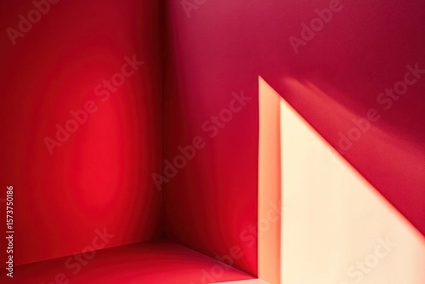 Fototapeta Minimal Red Gradient with Soft Spotlight Effect. Abstract Background