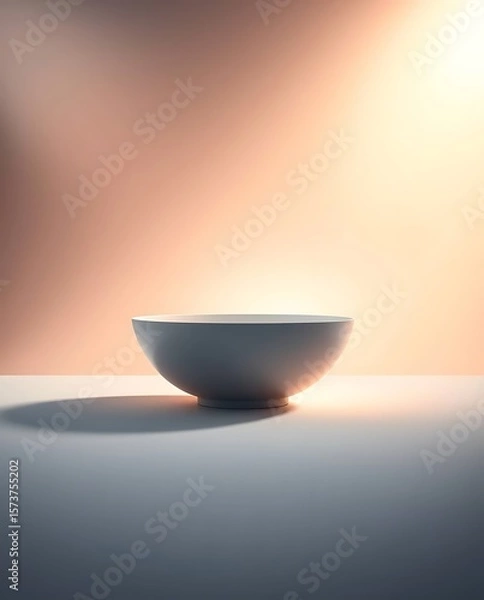Obraz Minimalist bowl in soft light ideal for product or food presentation
