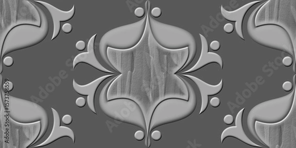Fototapeta 3d mould ceramic tiles art. Digital home decorative art wall tiles design background. Dark gray and light gray combination. Embossed tiles. Ceramic Wall tiles 3d Punch Design.	
