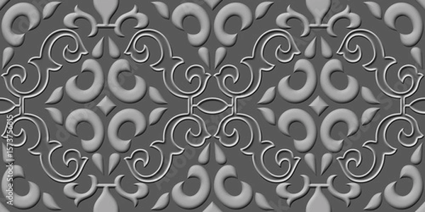 Fototapeta 3d mould ceramic tiles art. Digital home decorative art wall tiles design background. Dark gray and light gray combination. Embossed tiles. Ceramic Wall tiles 3d Punch Design.	
