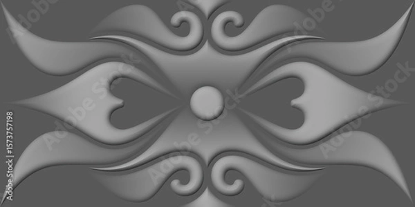 Fototapeta 3d mould ceramic tiles art. Digital home decorative art wall tiles design background. Dark gray and light gray combination. Embossed tiles. Ceramic Wall tiles 3d Punch Design.	
