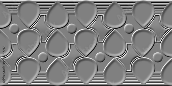 Fototapeta 3d mould ceramic tiles art. Digital home decorative art wall tiles design background. Dark gray and light gray combination. Embossed tiles. Ceramic Wall tiles 3d Punch Design.	
