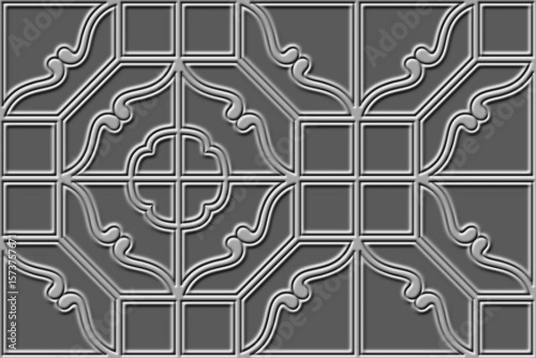 Fototapeta 3d mould ceramic tiles art. Digital home decorative art wall tiles design background. Dark gray and light gray combination. Embossed tiles. Ceramic Wall tiles 3d Punch Design.	
