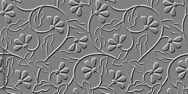 Fototapeta 3d mould ceramic tiles art. Digital home decorative art wall tiles design background. Dark gray and light gray combination. Embossed tiles. Ceramic Wall tiles 3d Punch Design.	
