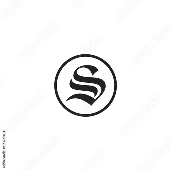 Obraz S Logo. S Letter Icon Design Vector
