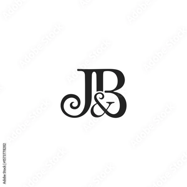 Obraz initial J&B logo design vector