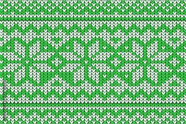 Obraz Knitting Christmas vector background snowflakes
