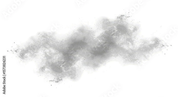 Fototapeta Isolated Cloud Fluffy White Shape Against A Transparent Background