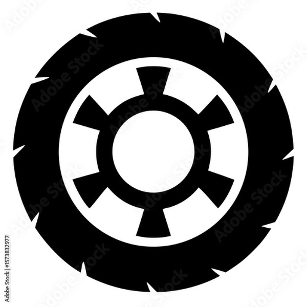 Obraz steering wheel vector illustration