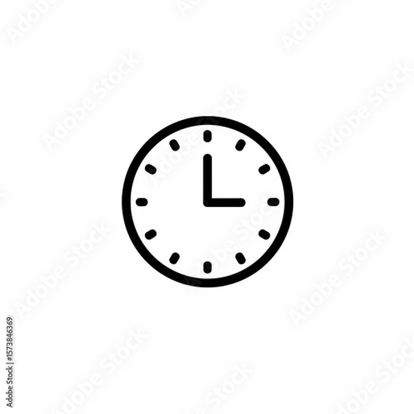 Obraz Wall clock vector illustration
