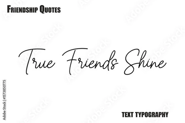 Obraz True Friends Shine Typography text Friendship quote