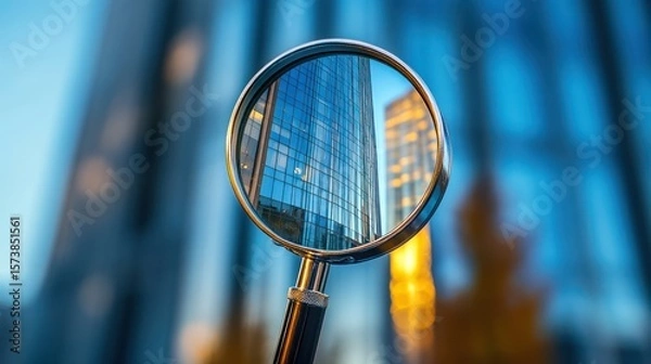 Obraz Magnifying Modern Architecture: A Detailed View of Urban Development