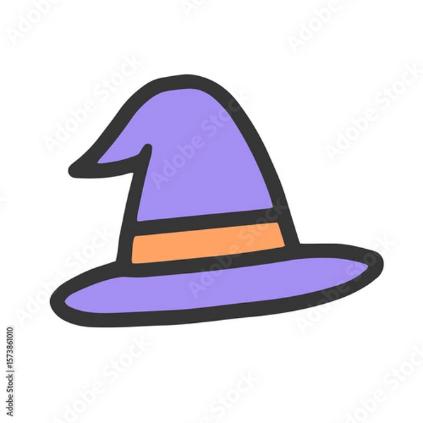Fototapeta 紫色の魔女の帽子