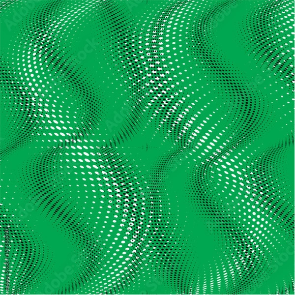 Fototapeta Polka dot color gradient halftone pattern. Vector illustration
