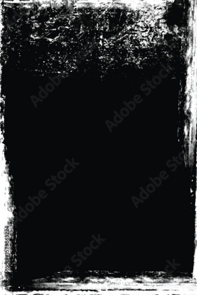 Fototapeta Black and white grungy abstract background. Grungy frame
