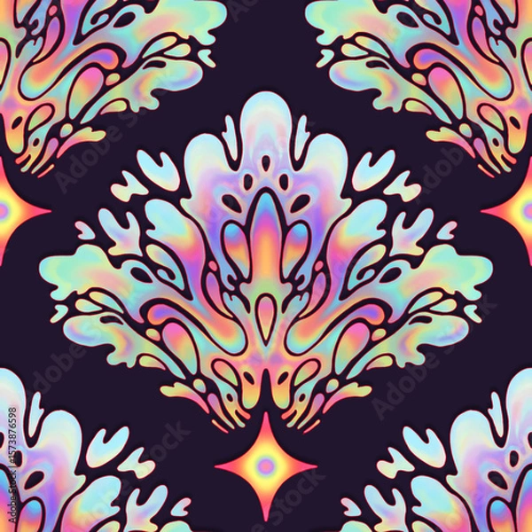 Obraz Rainbow Falling Star Seamless Pattern