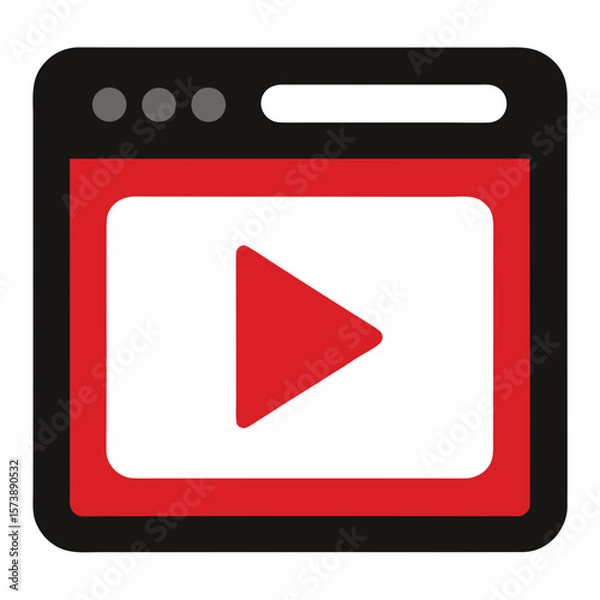 Obraz Video Player Interface Icon Vector