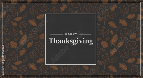 Fototapeta Elegant Thank You Design: Dark Coffee Bean Background with Minimalist Typography